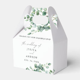 Elegant groen Eucalyptus bruiloft Bedankdoosjes