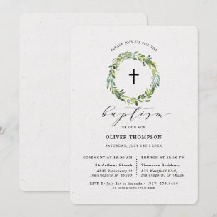Elegant groen Eucalyptus gebladerte doop Kaart