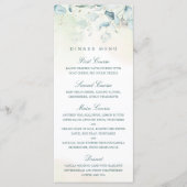 Elegant groen eucalyptus-huwelijk menu (Voorkant)