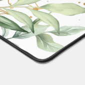 Elegant groen Eucalyptus laat naam bureau mat (Hoek)