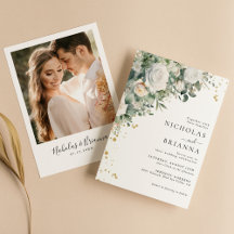 Elegant groen eucalyptus Roos foto bruiloft