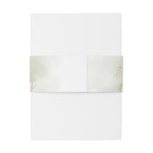 Elegant groen eucalyptus wit rozen goud uitnodigingen wikkel (Achterkant Voorbeeld)