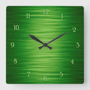 Elegant groen gearceerde wandklok vierkante klok