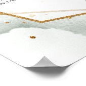 Elegant groen gebladerte faux goud Alfabetisch Poster (Hoek)