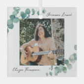 Elegant groen gedenkteken glas ornament (Voorkant)