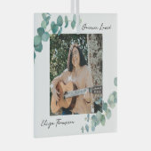 Elegant groen gedenkteken glas ornament (Voorkant Rechts)