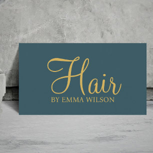 Elegant Groen Geel Pastel Hair Salon Visitekaartje