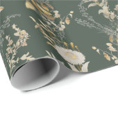 Elegant Groen Goud  Cadeaupapier (Rol Hoek)