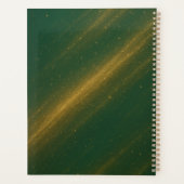 Elegant Groen & Goud Celestial Design Tekst toevoe Planner (Achterkant)