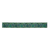 Elegant Groen Goud Hart Geometrische Art Deco Lint (Voorkant)