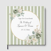  & Elegant Groen & Goud Micro Wedding Gastenboek (Voorkant)
