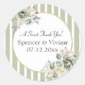  & Elegant Groen Goud Micro Wedding Sticker (Voorkant)