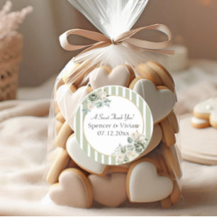 & Elegant Groen Goud Micro Wedding Sticker