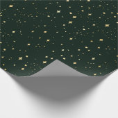 Elegant Groen Goud Vakantie Kerstmis Cadeaupapier (Hoek)