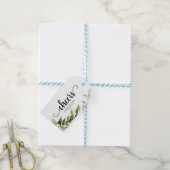 Elegant groen juicht wijnfles Labels Cadeaulabel (Met Touw)