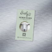 Elegant groen KNITWEAR DESIGNER visitekaartje Magnetisch Visitekaartje (Voorbeeld)