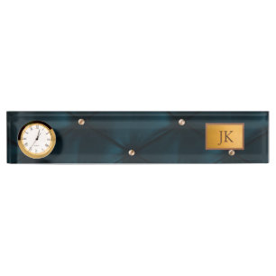 Elegant groen leer,Diamanten,Monogram Naambordje