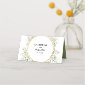 Elegant groen Lijst bruiloft (Achterkant)