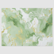 Elegant Groen Marmer Faux Goud Glitter Effect 0