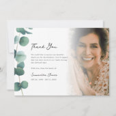 Elegant groen memorial foto dank u (Voorkant)