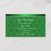 Elegant groen met Monogram Pattern Professional Visitekaartje (Achterkant)