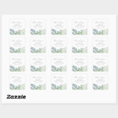 Elegant groen modern script bedank favoriet vierkante sticker (Vel)