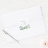 Elegant groen modern script bedank favoriet vierkante sticker (Envelop)