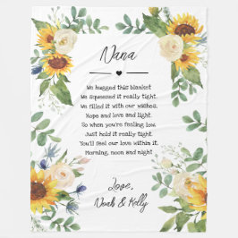 Elegant groen oma nana kleinkinderen citaat fleece deken