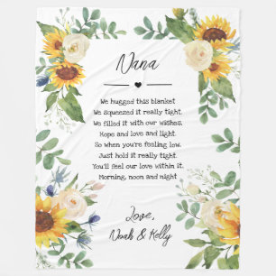 Elegant groen oma nana kleinkinderen citaat fleece deken