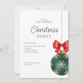 Elegant groen rood kerstfeest feestdagenkaart (Voorkant)