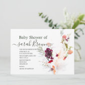 ELEGANT GROEN, SINAASAPPEL, ROOD & WIJN BABY SHOWE KAART (Staand voorkant)