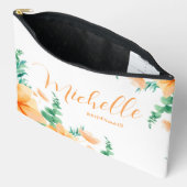 Elegant Groen Sinaasappel Rustieke Wildbloemen Bru Etui (Open)