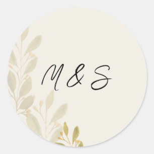 Elegant groen T-shirt zacht groen gepersonaliseerd Ronde Sticker