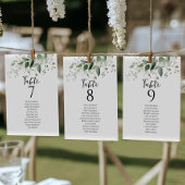 Elegant groen tafelnummer zitkaart kaarten