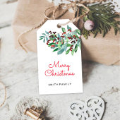 Elegant groen Vrolijk Kerstfeest Cadeaulabel