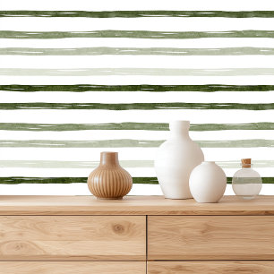 Elegant groen Waterverf lijn kerstpatroon Behang