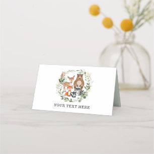 Elegant groen Woodland Baby Dieren Verjaardag