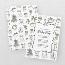 Elegant groen zwart Kerstvakantiefeest