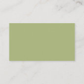 Elegant groen, zwart script, RSVP reageren Informatiekaartje (Achterkant)