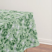 Elegant groene bladeren patroon tafelkleed (Voorbeeld)