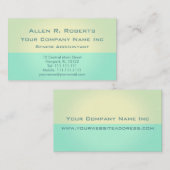 Elegant groene en gele gradiëntgloed visitekaartje (Voorkant / Achterkant)