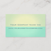 Elegant groene en gele gradiëntgloed visitekaartje (Achterkant)