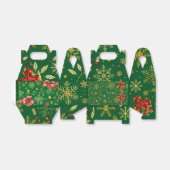 Elegant Groene Kerst V2 Bedankdoosjes (Uitgevouwen)