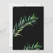Elegant Groene Oefen Diner, Palmen Kaart (Achterkant)