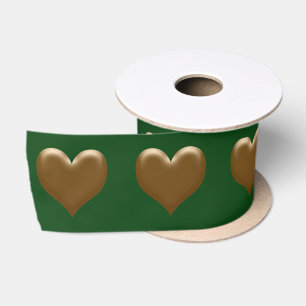 Elegant groot hart van goudbruin goudbruin lint