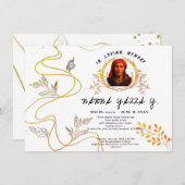 Elegant Grootmoeder Memorial Kaart – Aangepaste fo (Voorkant / Achterkant)