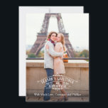 Elégant groupe Carte photo Bonnes Fêtes<br><div class="desc">This elegant Holiday / Christmas Card avec ornate lettering with the words "Season's Greetings and Happy New Year" and a picture in the background. This design has a chic and vintage feel with twist.</div>