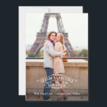 Elégant groupe Carte photo Bonnes Fêtes<br><div class="desc">This elegant Holiday / Christmas Card avec ornate lettering with the words "Season's Greetings and Happy New Year" and a picture in the background. This design has a chic and vintage feel with twist.</div>