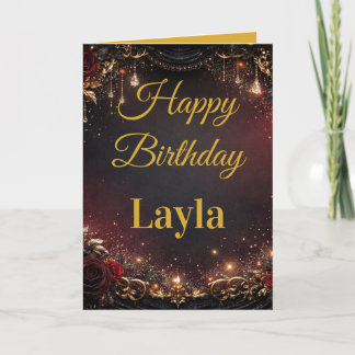 Elegant Grunge For Anyone Birthday Kaart