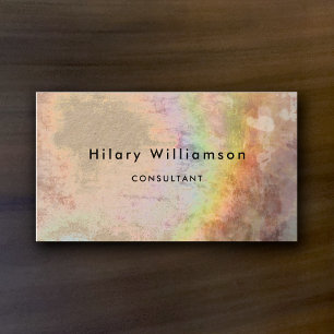 Elegant Grunge Kraft beige Holografen Rainbow Cool Visitekaartje